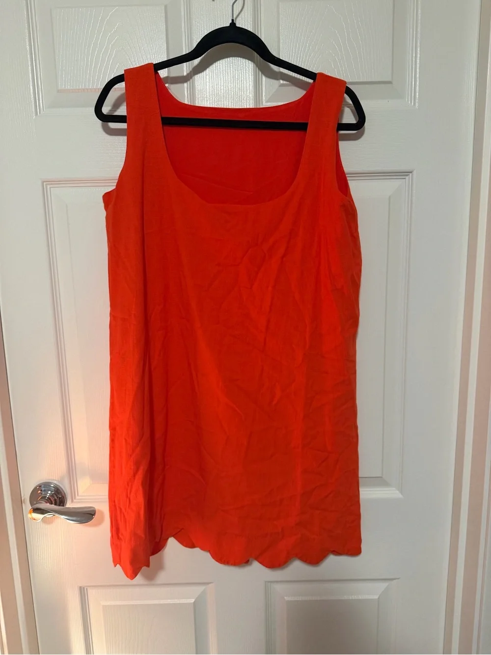 Kate Spade x Target Bright Orange Sleeveless Scallop Hem Shift Dress
